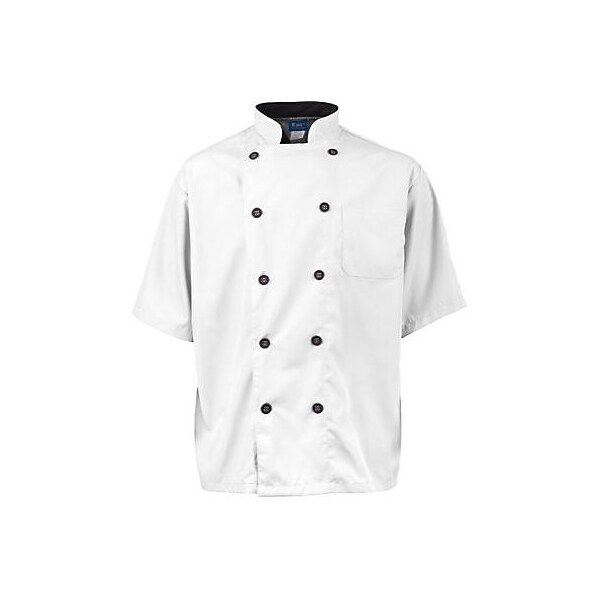 Allpoints Kng Active Chef Coat Sm Mens White/Black Ss 2124WHBKS - main